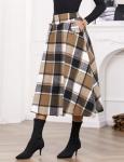 Plaid Maxi Skirt for Women - Fall Winter Style