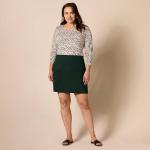 Ponte Mini A-Line Skirt in Dark Green