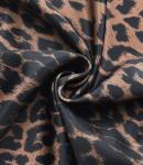 Leopard Print High Waist Satin Mini Skirt