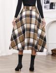 Plaid Maxi Skirt for Women - Fall Winter Style