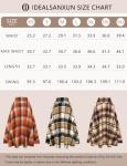 Plaid Maxi Skirt for Women - Fall Winter Style