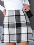 CUPSHE Women's High Waist Plaid Mini Skirt