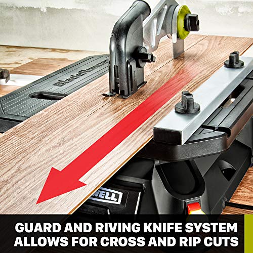 Portable Tabletop Saw with Steel Rip Fence & Accessories