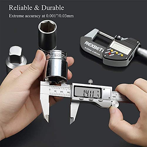 Digital Caliper with Stainless Steel, LCD Screen (6 Inch/150mm)