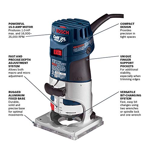 BOSCH PR20EVS Colt Electronic Variable-Speed Palm Router