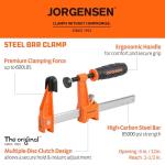 JORGENSEN F-Clamp Steel Bar Clamps Set
