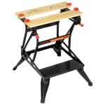 BLACK+DECKER Workmate, Work Bench Tool Stand Saw Horse, Dual Height with Heavy Duty Steel Frame, WM536