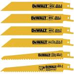 DEWALT Reciprocating Saw Blade Set for Metal and Woodcutting, 6 Piece (DW4856)