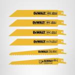 DEWALT Reciprocating Saw Blade Set for Metal and Woodcutting, 6 Piece (DW4856)