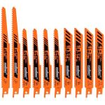 HORUSDY 10-Piece Reciprocating Saw Blades Set, Metal & Woodcutting Saw Blades