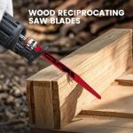 LOZAGU 10-Piece Reciprocating Saw Blades Set, 6 to 9 Inch Metal/Woodcutting Saw Blades, Pruner Saw Blades