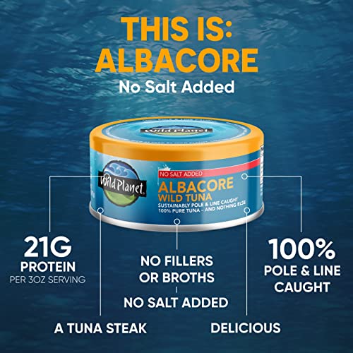 Wild Planet Albacore Tuna, No Salt Added 5oz
