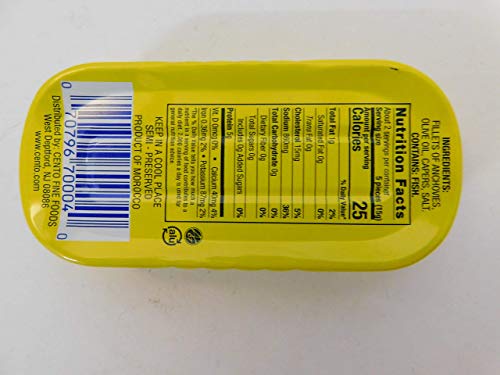 Cento Anchovy Fillets with Capers in Olive Oil