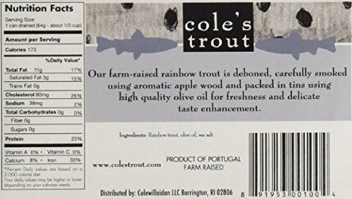 Applewood Smoked Rainbow Trout, 3.2 Oz. (Pack of 2)