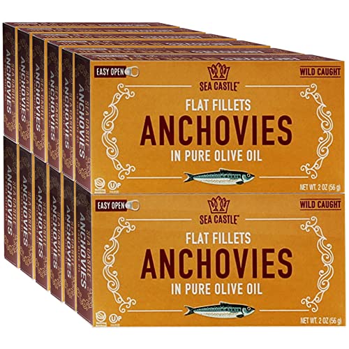 Sea Castle Anchovies in Olive Oil - 12 Pack