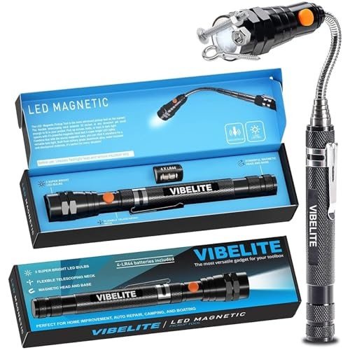 VIBELITE Extendable Magnetic Flashlight and Pickup Tool