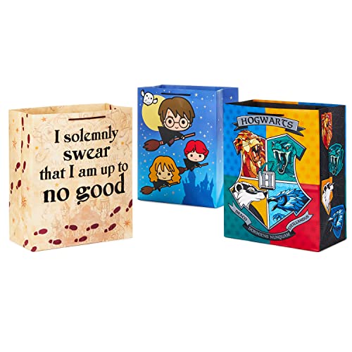Harry Potter Gift Bag Set with Hogwarts Crest