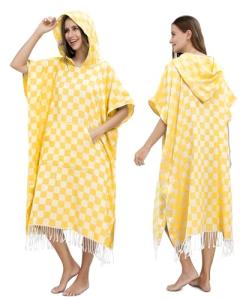 Unisex Hooded Towel Poncho for Water Activities