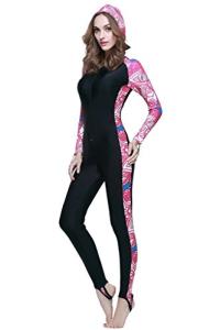 Women's Pink Long Sleeve One-Piece Swimsuit