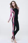 Women's Pink Long Sleeve One-Piece Swimsuit