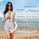 Zando Women's UPF50+ Tummy Control Rash Guard