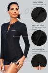 Daci Women's Long Sleeve Rash Guard Swimsuit