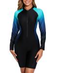 Halcurt Women's Long Sleeve Boyleg Rash Guard