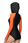 AXESEA Women's Hooded Rash Guard Swimsuit