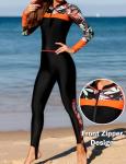 Women’s Quick-Dry Full Zip Rash Guard Swimsuit