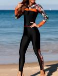 Women’s Quick-Dry Full Zip Rash Guard Swimsuit