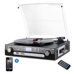 Bluetooth Vinyl Record Player with Speakers and Remote