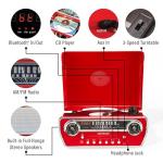 Crosley Powel 7-in-1 Bluetooth Vinyl Player, Red