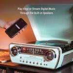 Crosley 7-in-1 Bluetooth Vinyl Record Player, Aqua