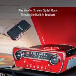 Crosley Powel 7-in-1 Bluetooth Vinyl Player, Red