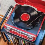 Crosley Powel 7-in-1 Bluetooth Vinyl Player, Red