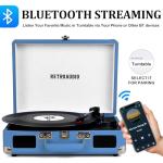 Bluetooth Vintage Suitcase Turntable with Speakers