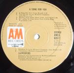 Carpenters A Song For You 12" LP (1972) A&M Records AMLS 63511 - Carpenters