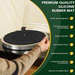 Black Rubber Turntable Platter Mat for LPs