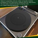 Black Rubber Turntable Platter Mat for LPs