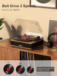 Bluetooth Vinyl Record Player with Stereo Speakers
