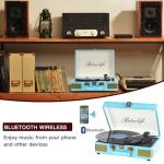 Bluetooth Portable Vinyl Record Player with Speakers