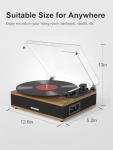 Bluetooth Vinyl Record Player with Stereo Speakers