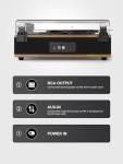 Bluetooth Vinyl Record Player with Stereo Speakers