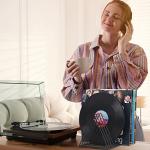 EASEPRES 9-Slot Vinyl Record Holder - Black