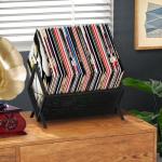 YINMIT 1-Tier Vinyl Record Storage Rack - Black