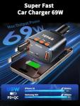 Bluetooth Car Adapter and Fast Charger 4-in-1
