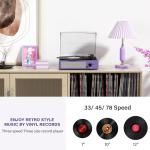 Cotsoco Bluetooth Vinyl Record Player with Speakers
