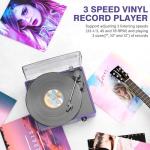 Cotsoco Bluetooth Vinyl Record Player with Speakers