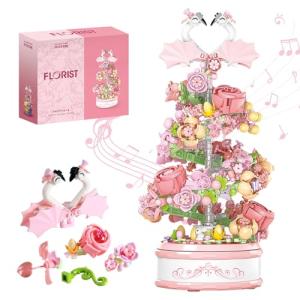 Flowers Music Box Building Kit with Lights - 713PCS