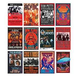 Vintage Rock Band Posters for Music Room Decor